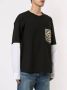 Roberto Cavalli T-shirt met luipaardprint vlak Zwart - Thumbnail 3