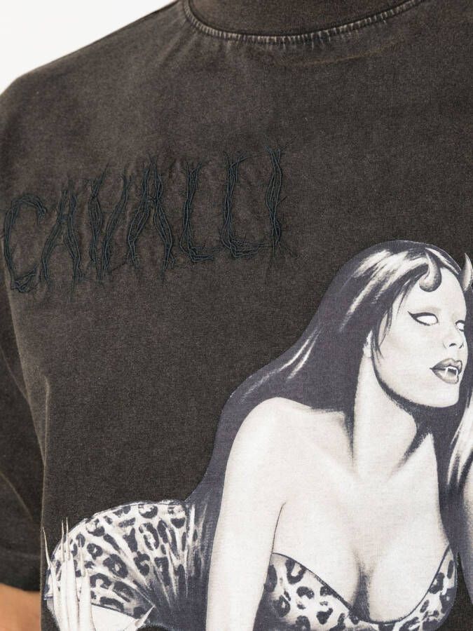 Roberto Cavalli T-shirt met print Grijs