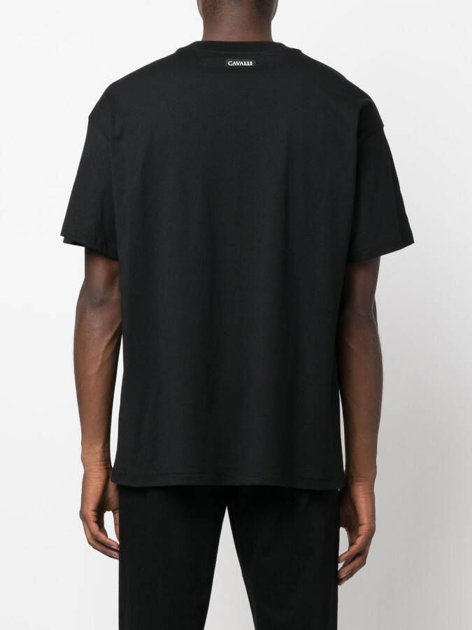 Roberto Cavalli T-shirt met print Zwart