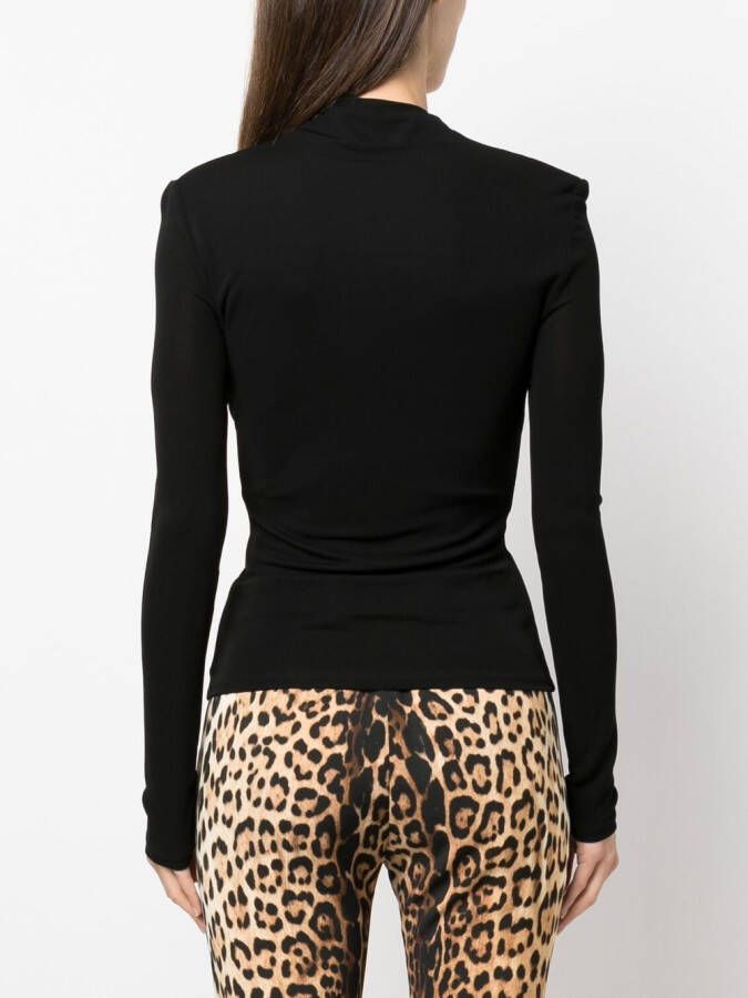 Roberto Cavalli Top met V-hals Zwart