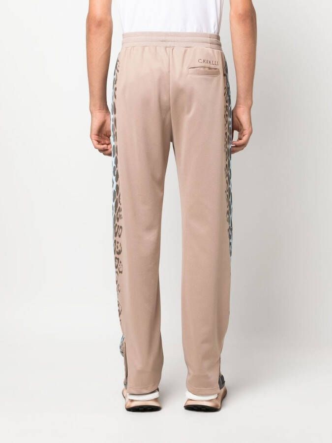 Roberto Cavalli Trainingsbroek met luipaardprint Beige