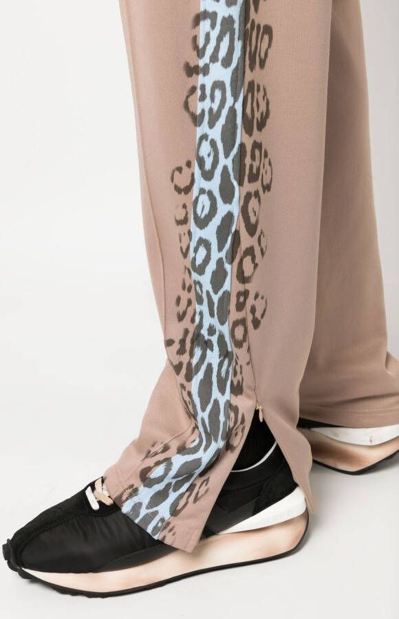 Roberto Cavalli Trainingsbroek met luipaardprint Beige