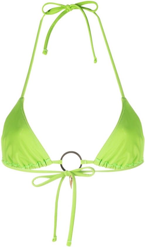 Roberto Cavalli Triangel bikinitop Groen