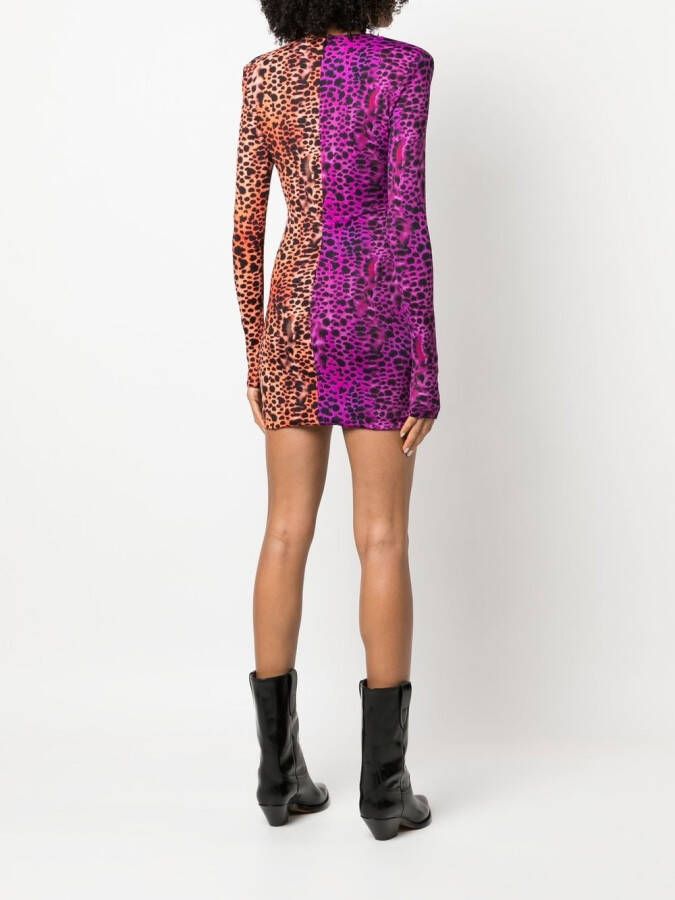 Roberto Cavalli Tweekleurige jurk Paars