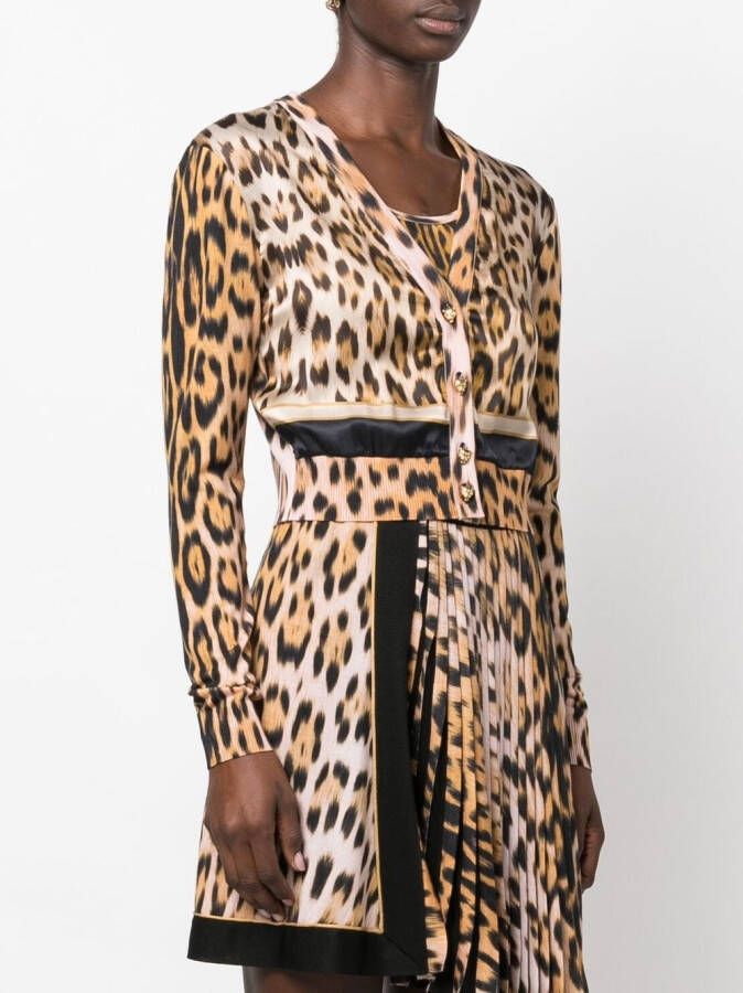 Roberto Cavalli Vest met luipaardprint Beige