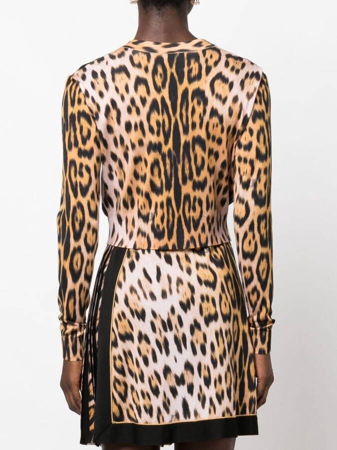 Roberto Cavalli Vest met luipaardprint Beige
