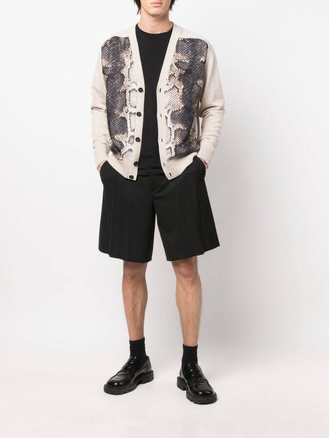 Roberto Cavalli Vest met slangenprint Beige