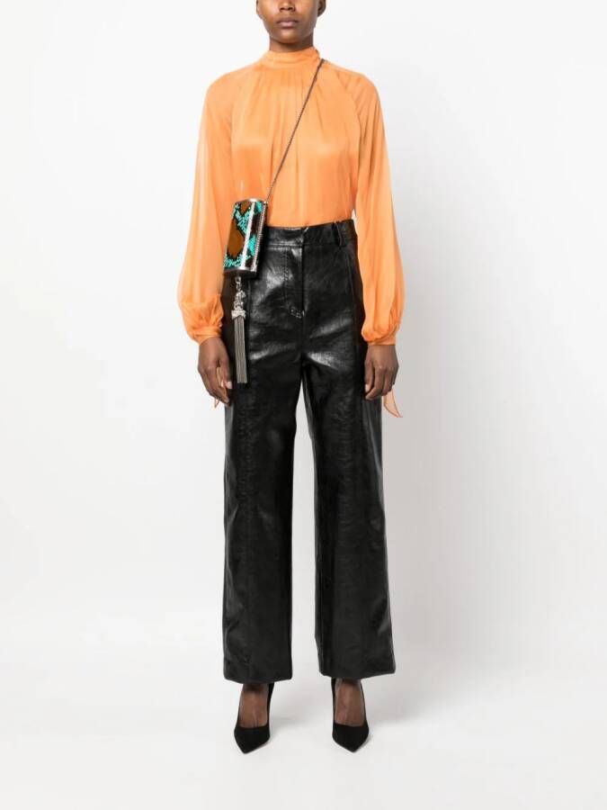 Roberto Cavalli Zijden blouse Oranje