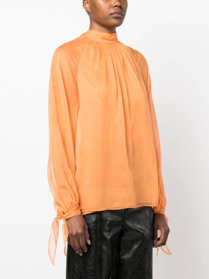 Roberto Cavalli Zijden blouse Oranje