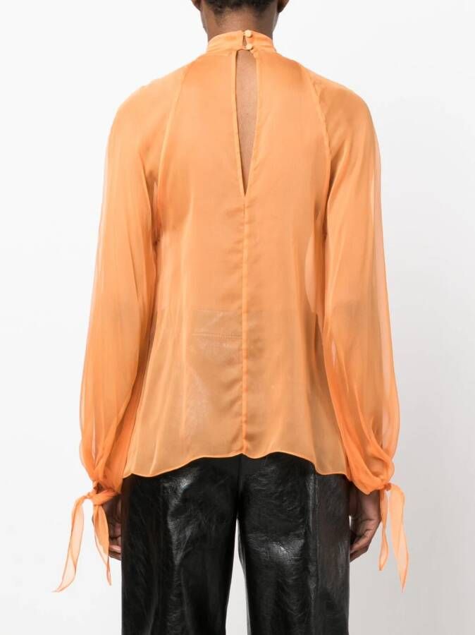 Roberto Cavalli Zijden blouse Oranje