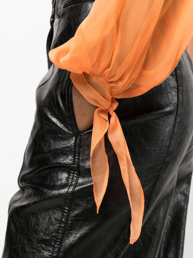 Roberto Cavalli Zijden blouse Oranje