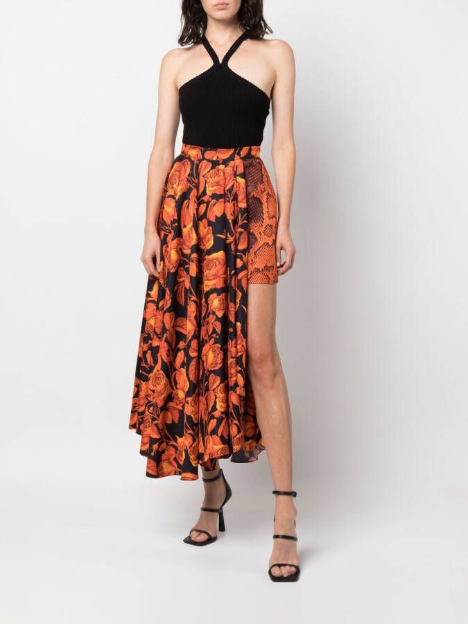 Roberto Cavalli Zijden blouse Oranje