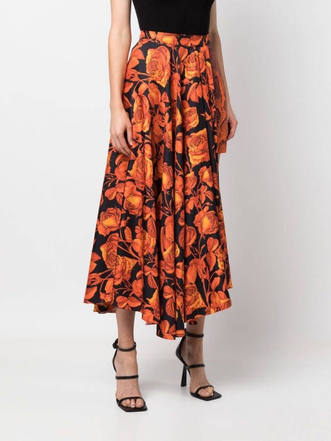 Roberto Cavalli Zijden blouse Oranje