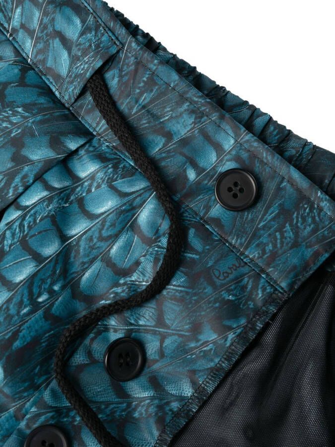 Roberto Cavalli Zwembroek met print Blauw