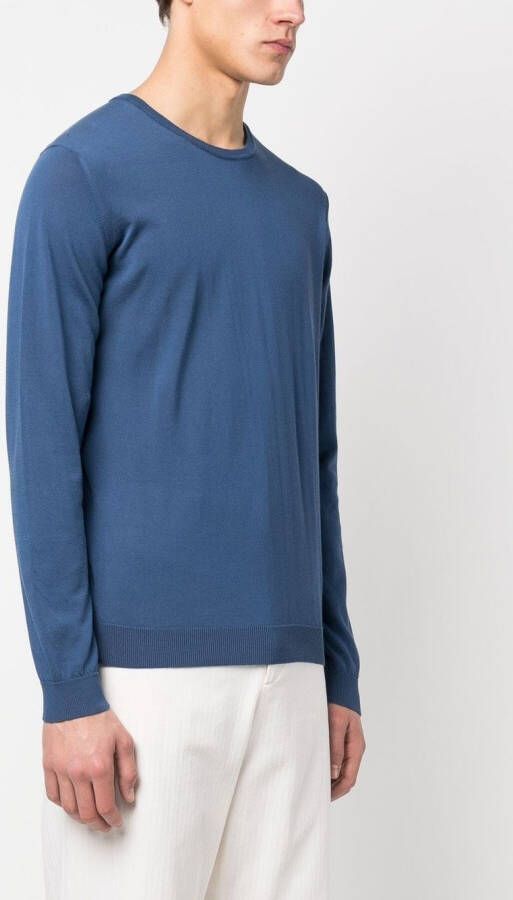 Roberto Collina Trui met ronde hals Blauw