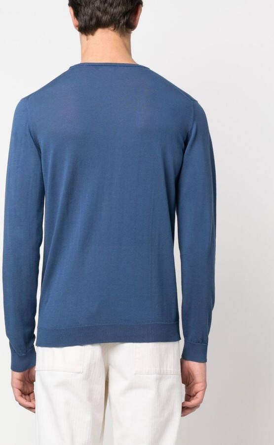 Roberto Collina Trui met ronde hals Blauw