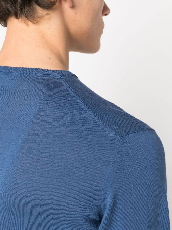 Roberto Collina Trui met ronde hals Blauw