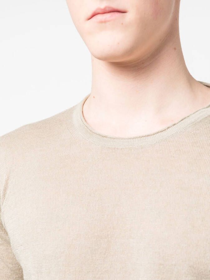 Roberto Collina T-shirt met ronde hals Beige