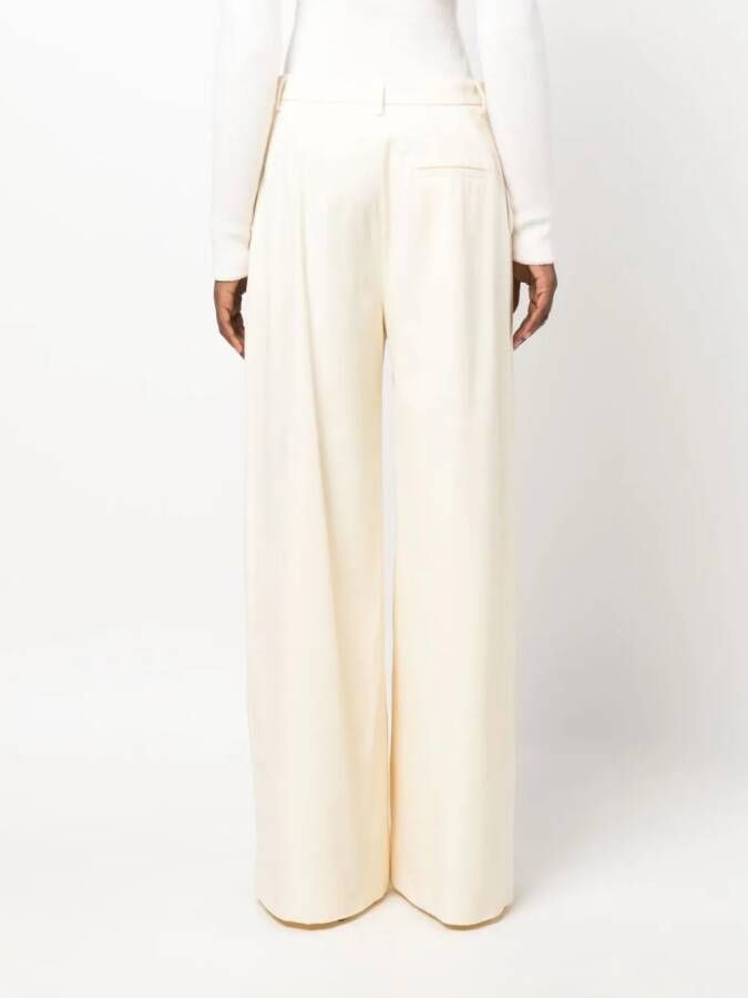 Rochas Broek met wijde pijpen Beige