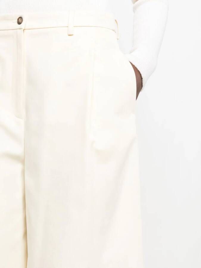 Rochas Broek met wijde pijpen Beige