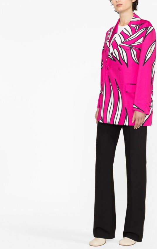 Rochas Blazer met dubbele rij knopen Roze