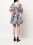 Rochas Geplooide mini-jurk Blauw - Thumbnail 4