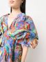 Rochas Geplooide mini-jurk Blauw - Thumbnail 5