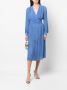 Rochas Midi-jurk met plissé detail Blauw - Thumbnail 2