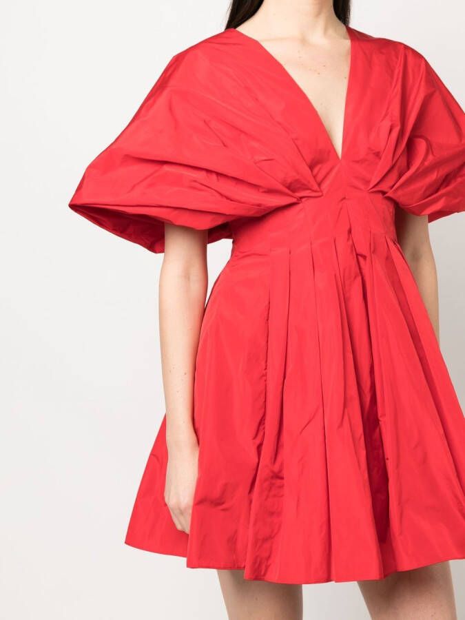 Rochas Mini-jurk met pofmouwen Rood