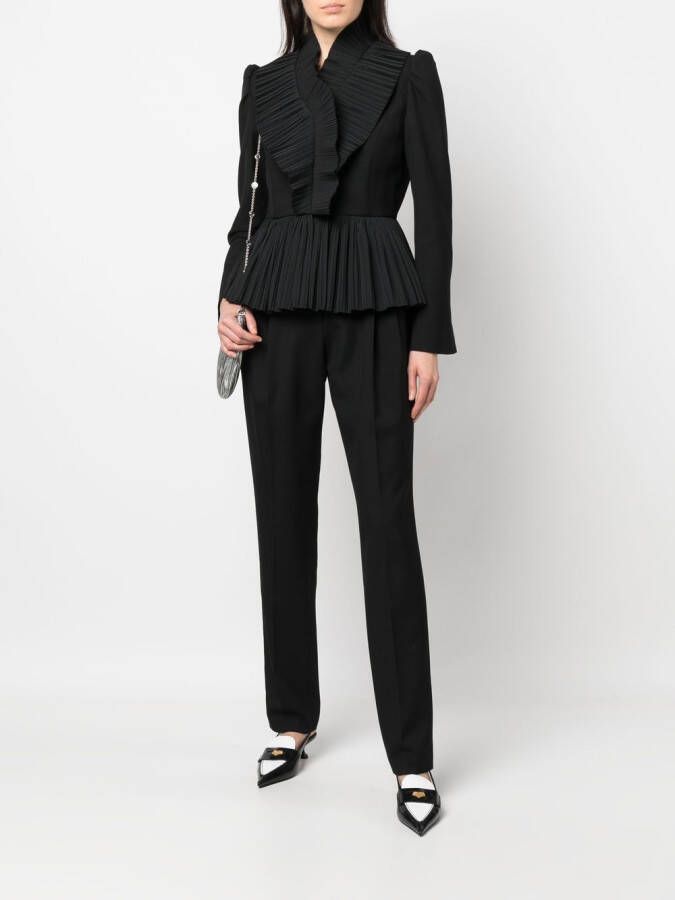 Rochas Pantalon met geplooid detail Zwart
