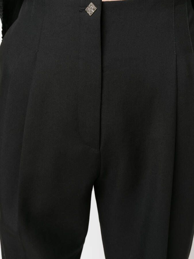 Rochas Pantalon met geplooid detail Zwart