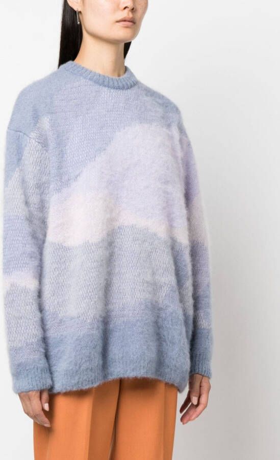 Rodebjer Intarsia trui Paars