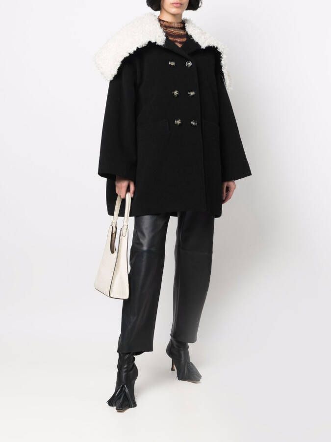 Rodebjer Jas met dubbele rij knopen Zwart