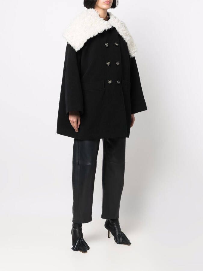 Rodebjer Jas met dubbele rij knopen Zwart