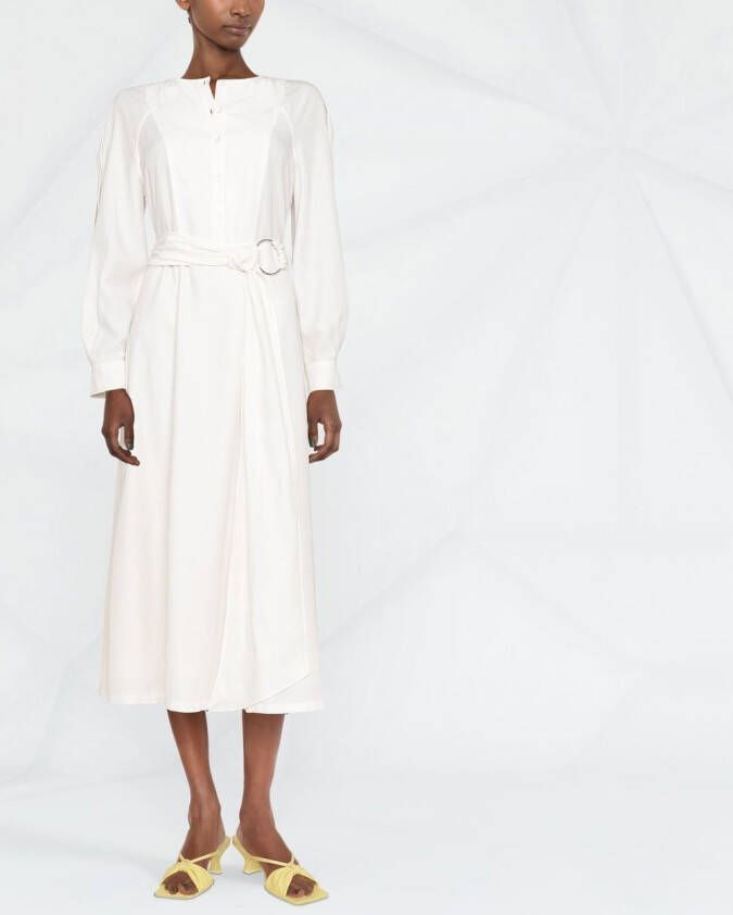 Rodebjer Midi-jurk met ceintuur Beige