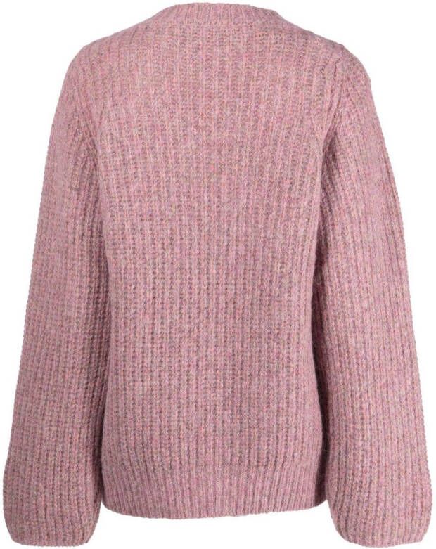 Rodebjer Ribgebreide trui Roze