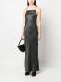 Rodebjer Blousejurk met satijnen afwerking Grijs - Thumbnail 2