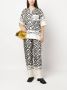 Róhe Broek met diamantprint Zwart - Thumbnail 2