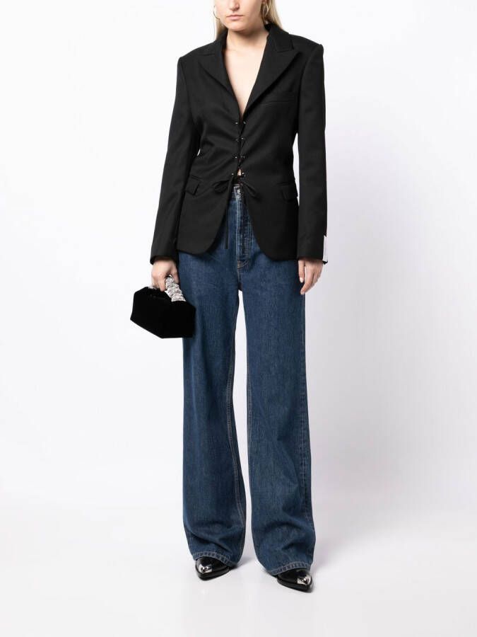 Rokh Blazer met open rug Zwart