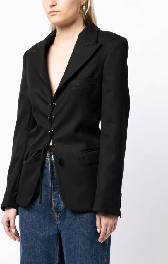 Rokh Blazer met open rug Zwart