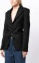 Rokh Blazer met open rug Zwart - Thumbnail 3