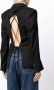 Rokh Blazer met open rug Zwart - Thumbnail 4