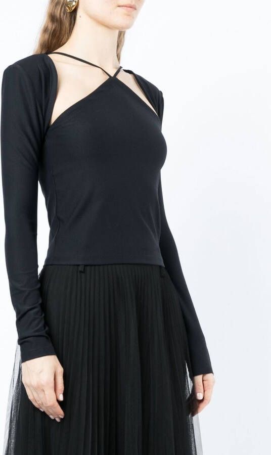 Rokh Blouse met uitgesneden detail Zwart