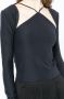 Rokh Blouse met uitgesneden detail Zwart - Thumbnail 5