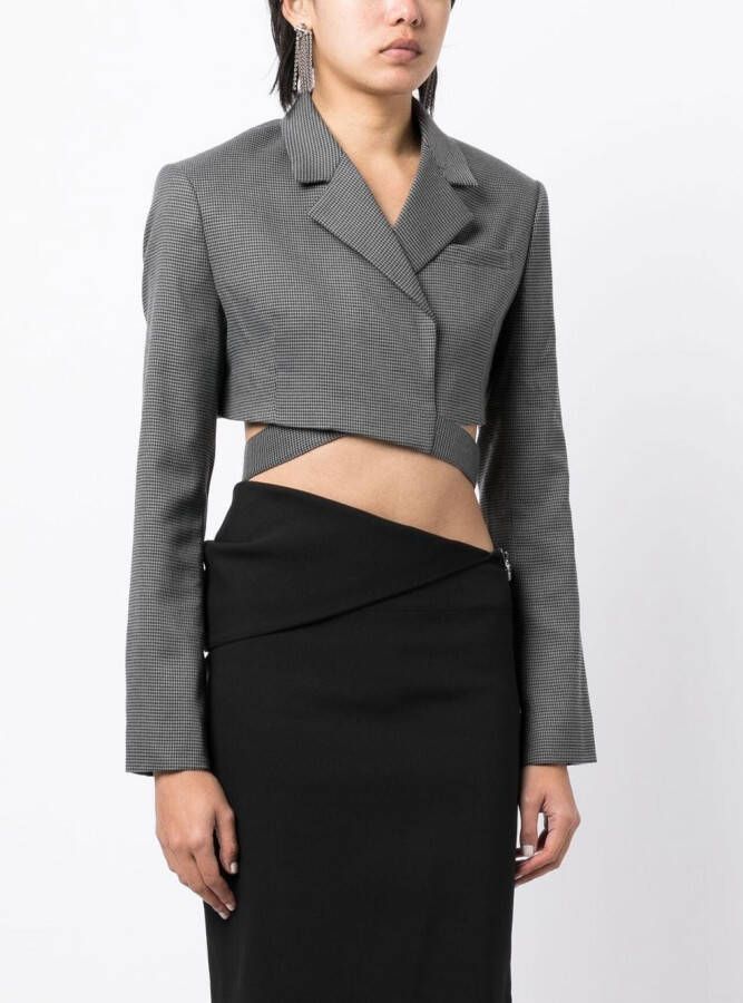 Rokh Cropped blazer Grijs