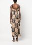 Rokh Maxi-jurk met ruches Beige - Thumbnail 4