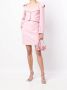 Rokh Mini-jurk met open rug Roze - Thumbnail 2