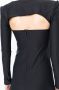Rokh Mini-jurk met vierkante hals Zwart - Thumbnail 5