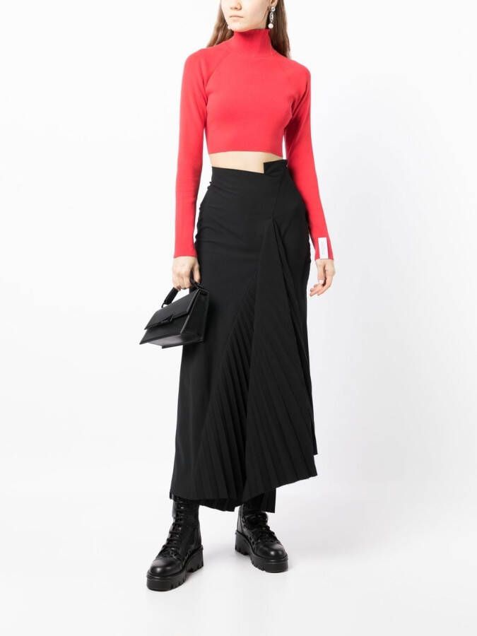 Rokh Top met open rug Rood