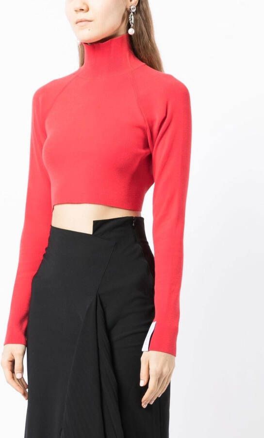 Rokh Top met open rug Rood